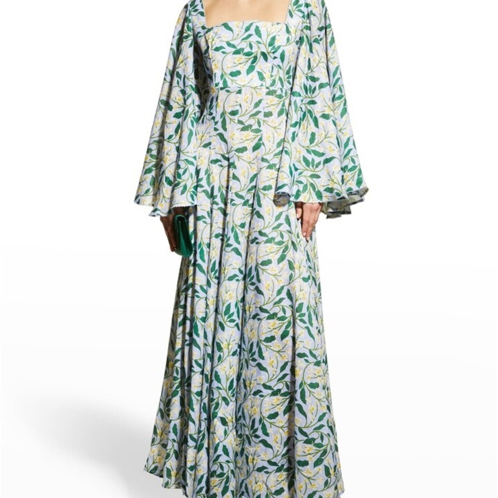 Agua by Agua Bendita Cumbia Floral Print
Linen Maxi Dress